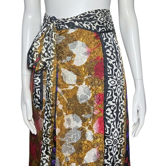 NWT Kariza Magic Wrap Skirt Convertible Dress One Size Boho Metallic Maximalist - Picture 7 of 12